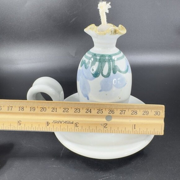 Dick Lehman Studio Art Pottery Oil Lamp Goshen Indiana New Unused Lamp VTG - Picture 4 of 15